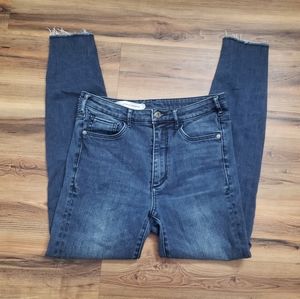 Pilcro and The Letterpress Raw Hem Skinny Jeans